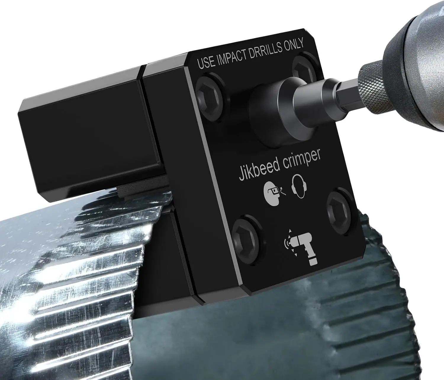 

Power Assisted Crimper for HVAC Ducts, 30-24 GA (0.41-0.71 mm) Round Metal Tool