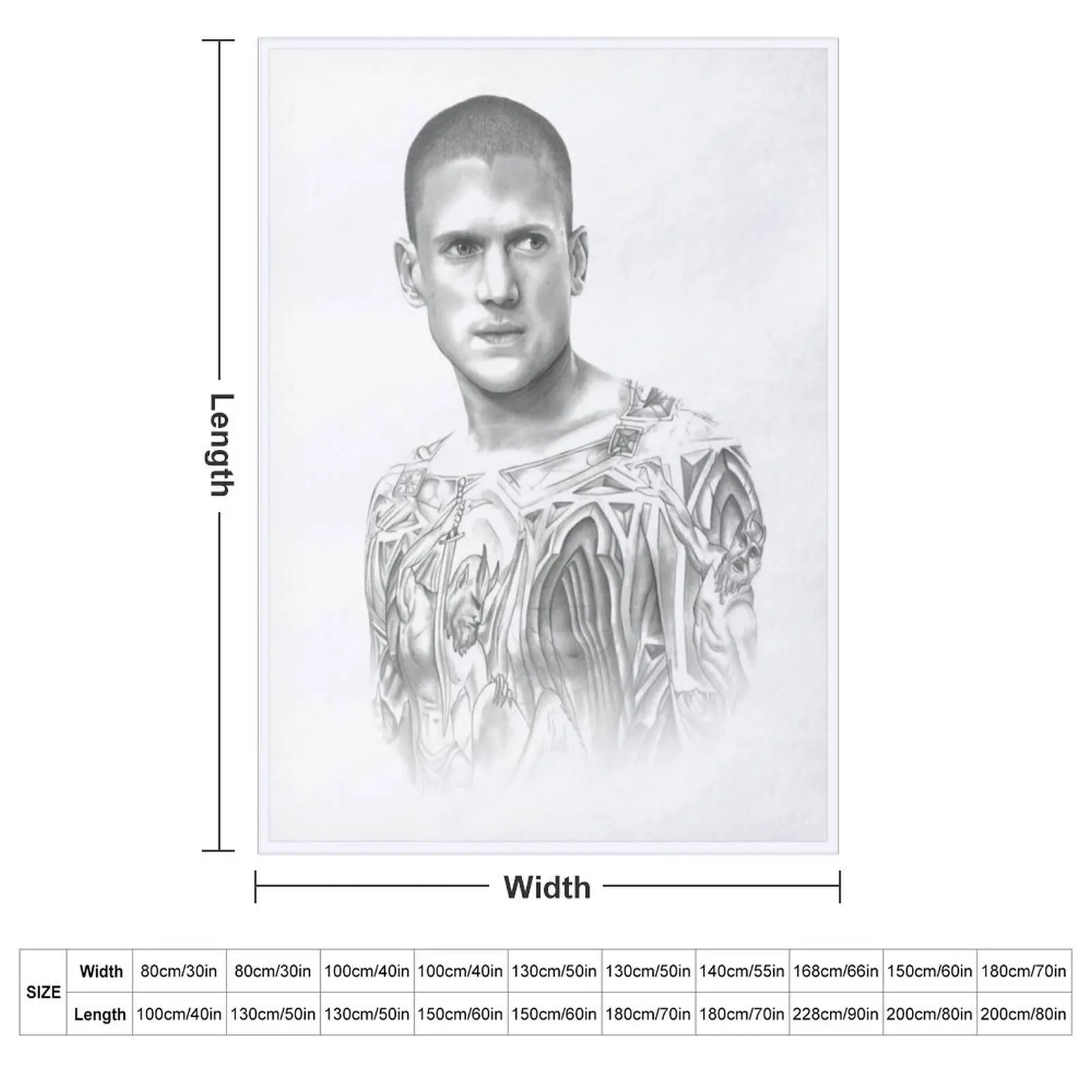 Michael Scofield, Prison Break fan-art Throw Blanket couch cozy soft plush fuzzy picnic outdoor blanket