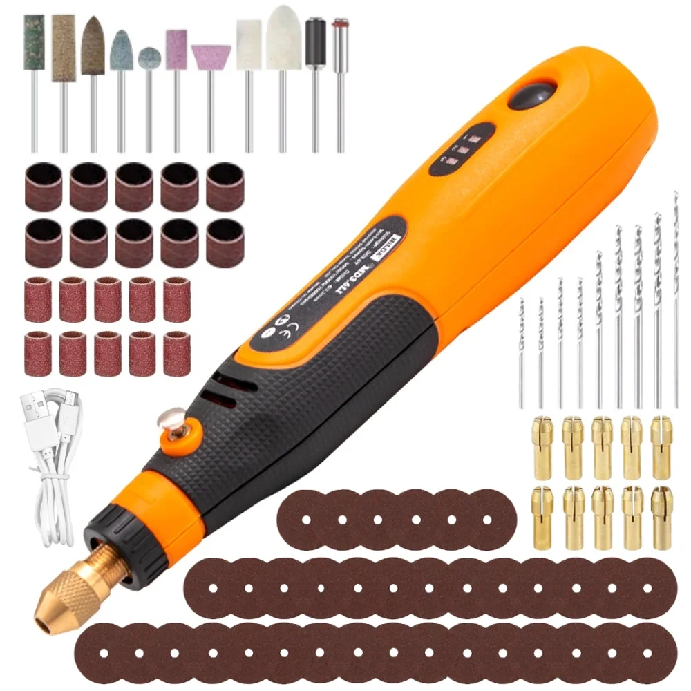 Mini taladro eléctrico inalámbrico USB, herramienta rotativa de mano, pluma de grabado para carpintería, herramientas Dremel para joyería, Metal y vidrio