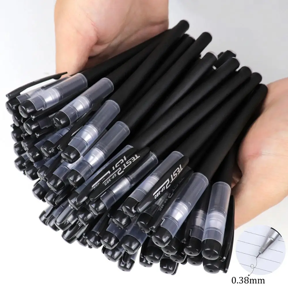 

5 шт., гелевая ручка «Снова в школу», 0,5 мм, матовые нейтральные ручки, шариковые ручки, игольная головка для осмотра, карбоновая ручка для рисования