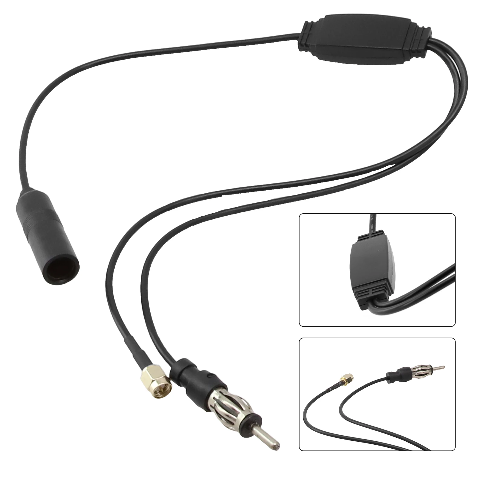 New High Quality Functional Radio Converter Splitter 1 Pc Plastic Car Antenna Parts FM/AM DAB 30 Cm Auto Parts