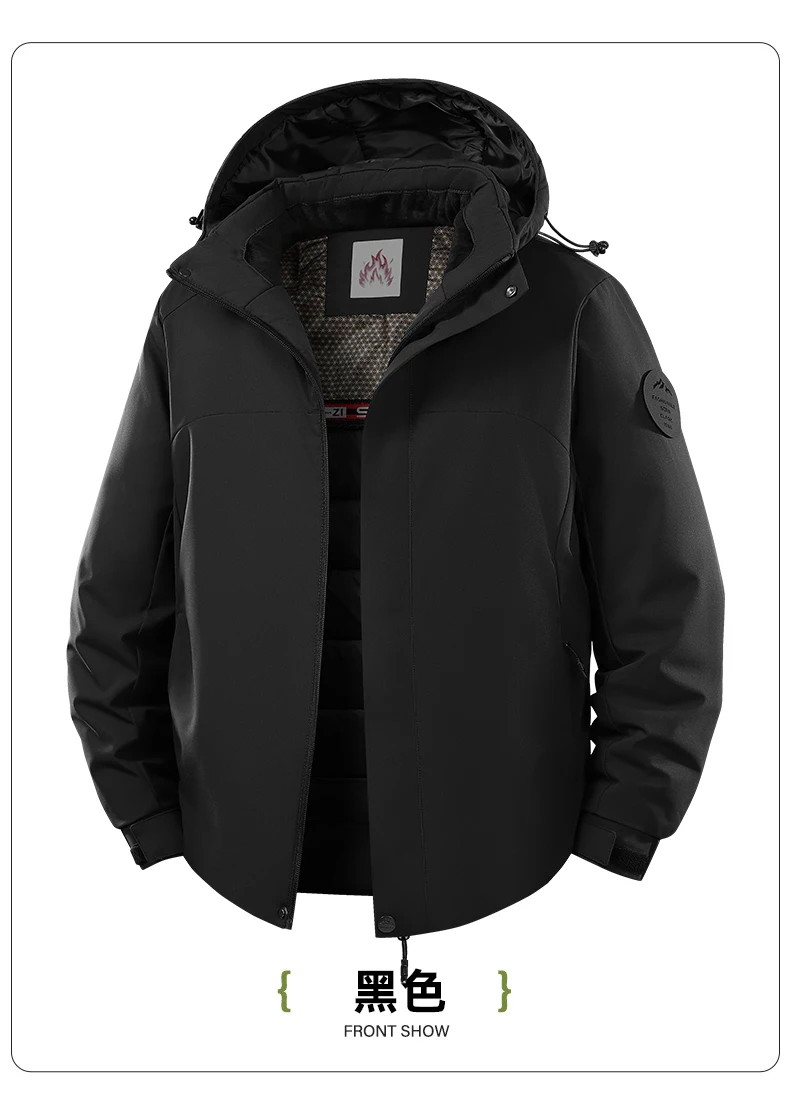 Men's Jacket Stand Collar Men's Parka Winter New down Jacket Fleece Warm Jackets Men Business Leisure Coat Baseball Coats 8826