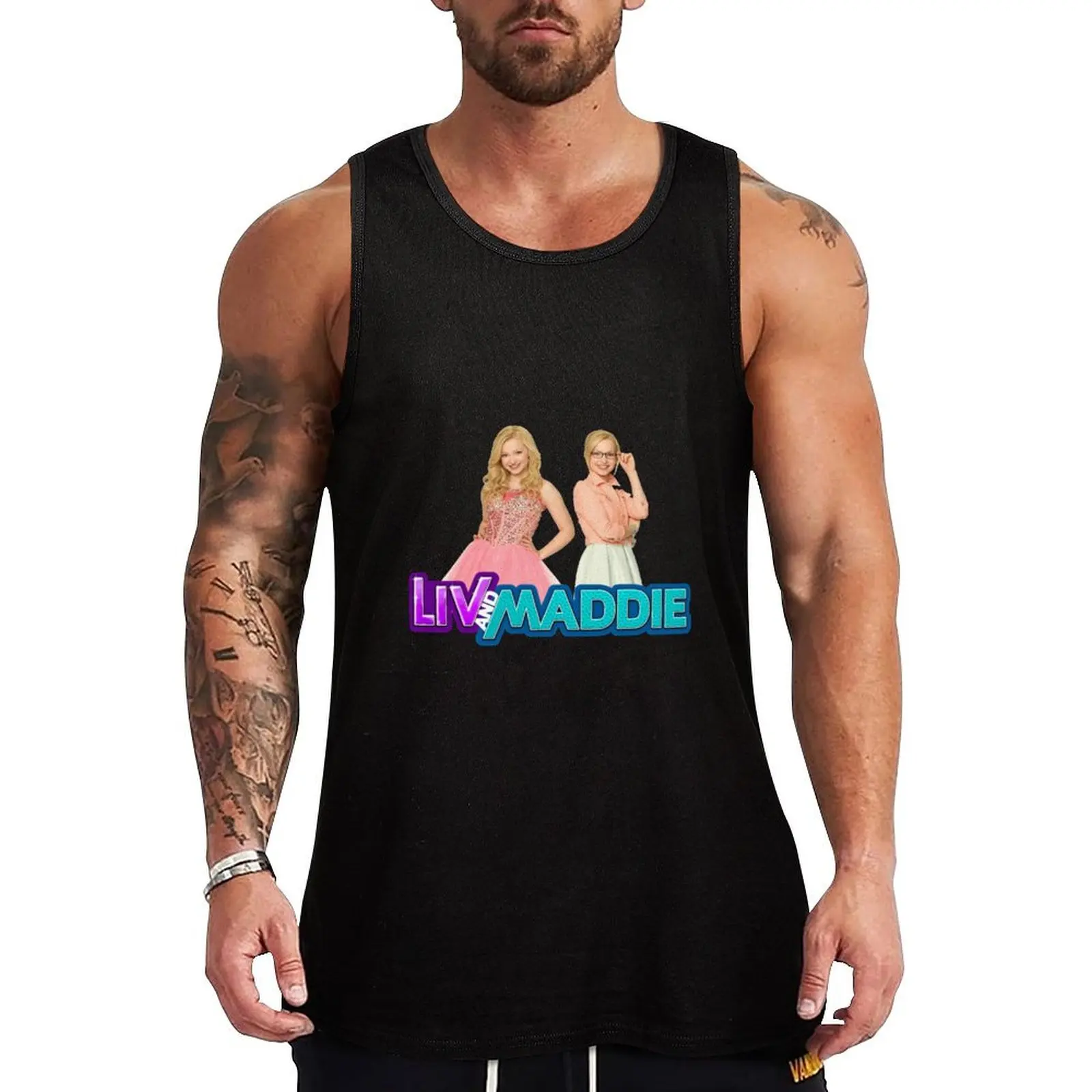 

Liv and Maddie Tank Top Vests sleeveless shirts gym clothes for man