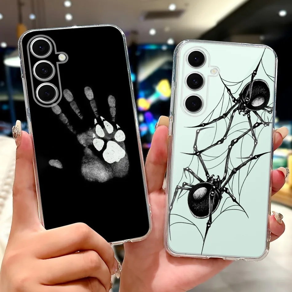 لسامسونج غالاكسي S24 FE S24 + S24 5G أنيقة الأزهار القط قضية الهاتف لسامسونج S24 زائد S 24 S24FE لينة سيليكون بولي يوريثان الحالات #3