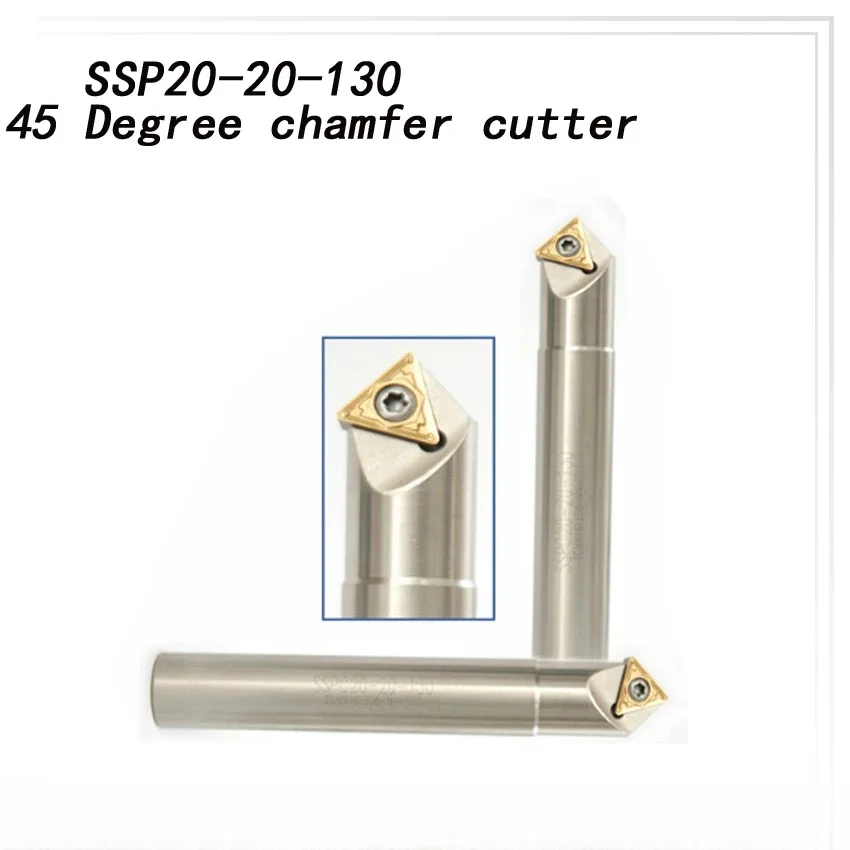 

NEW SSP 20-20-130 45 Degree Insertable Face Mill for TCMT16T308 Chamfer Cutter CNC machine tool knife milling cutter arbor