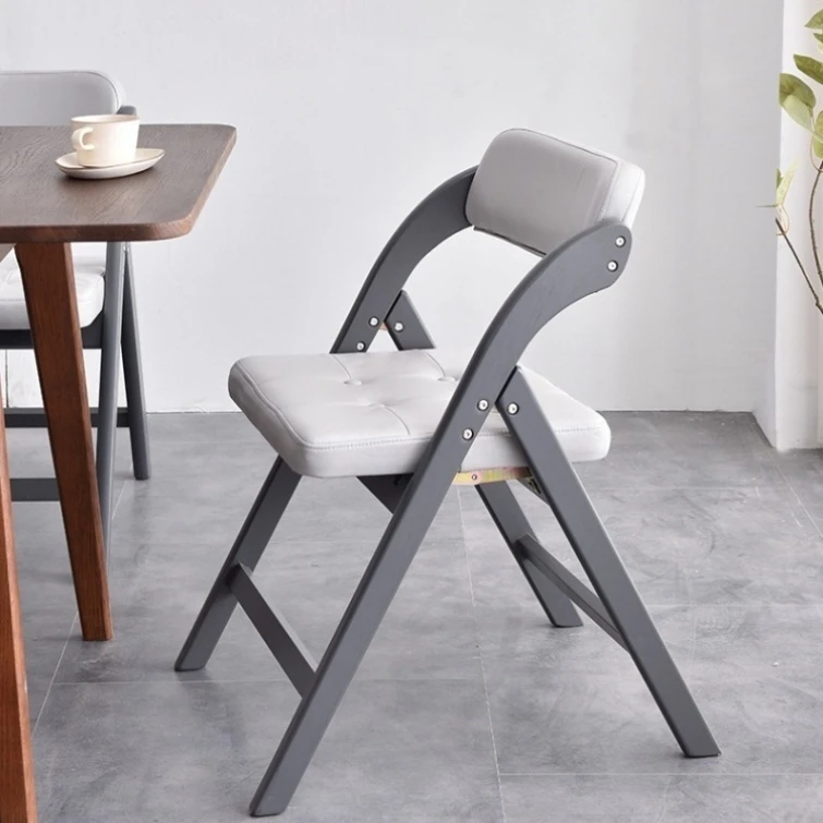 Solid Wood Folding Hotel Chair Modern Simple Stool Back Dining Chair For Outdoor Events For Nordic Wood Restaurants