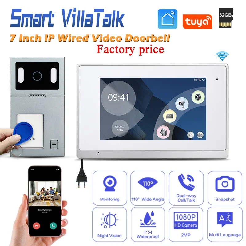 

Wholesale Smart life app Connect with electric lock keys to unlock remorte control indoor monitor automatic smart video doorbell