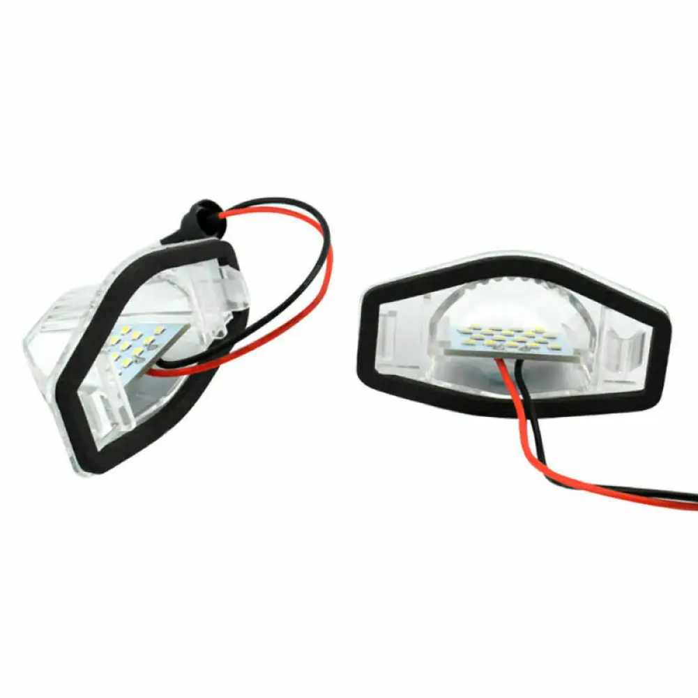 2pcs Error Free LED Car Number License Plate Lights Lamp For Honda Jazz Odyssey Stream Insight5D CR-V FR-V Auto Accessories