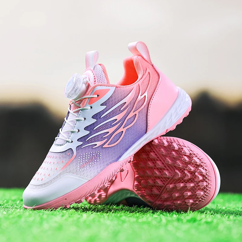 Kinderen Voetbal Sportschoenen Roze Meisje Jongen Turf Voetbal Training Sneakers Anti-gladde Gym Kids Atletische Voetbal Trainers 8989