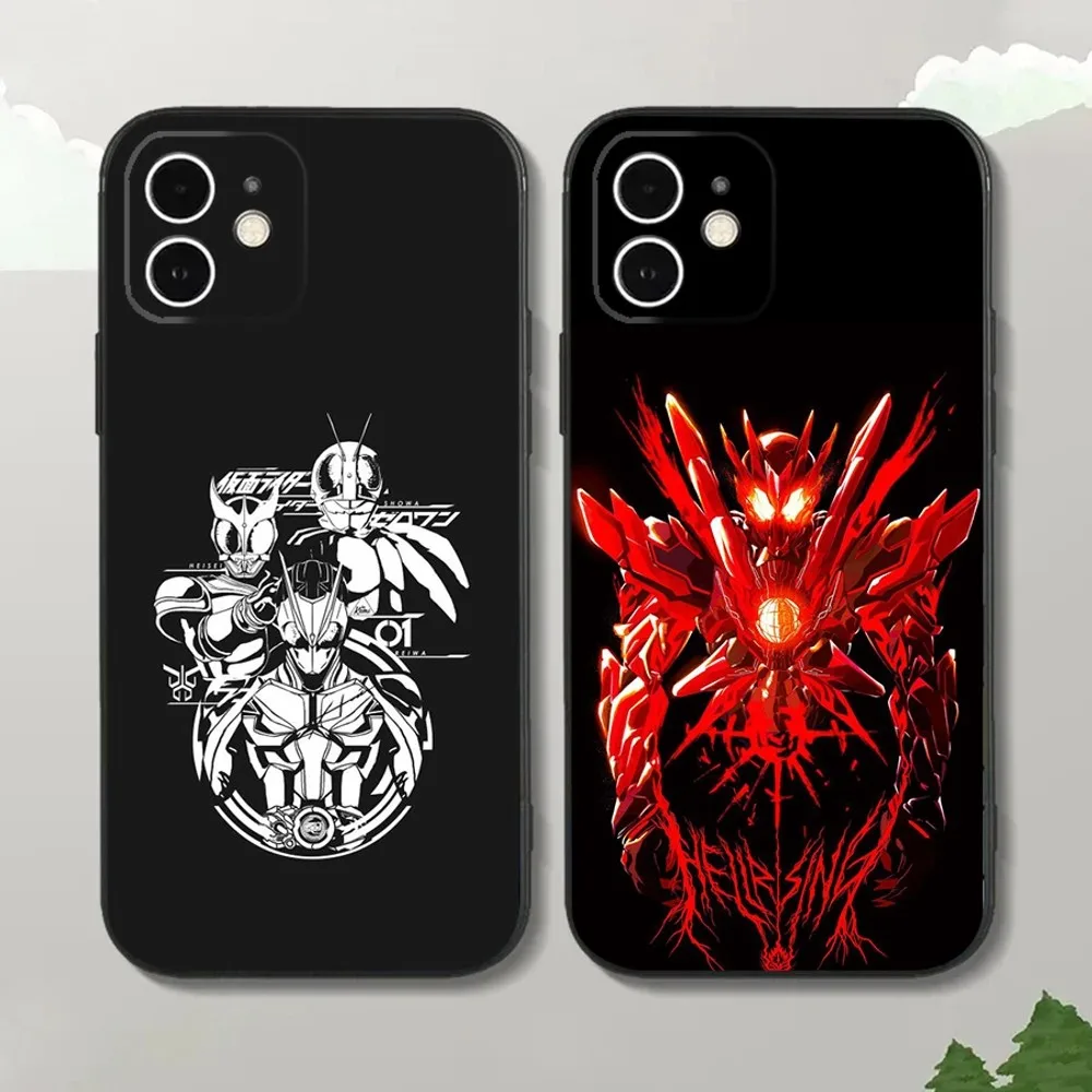 

Masked Rider Kamen Rider Phone Case For iPhone16,15,14,13,12 Mini 11 Pro XR,X,XS,MAX 7,8 Plus Silicone Cover Soft Black
