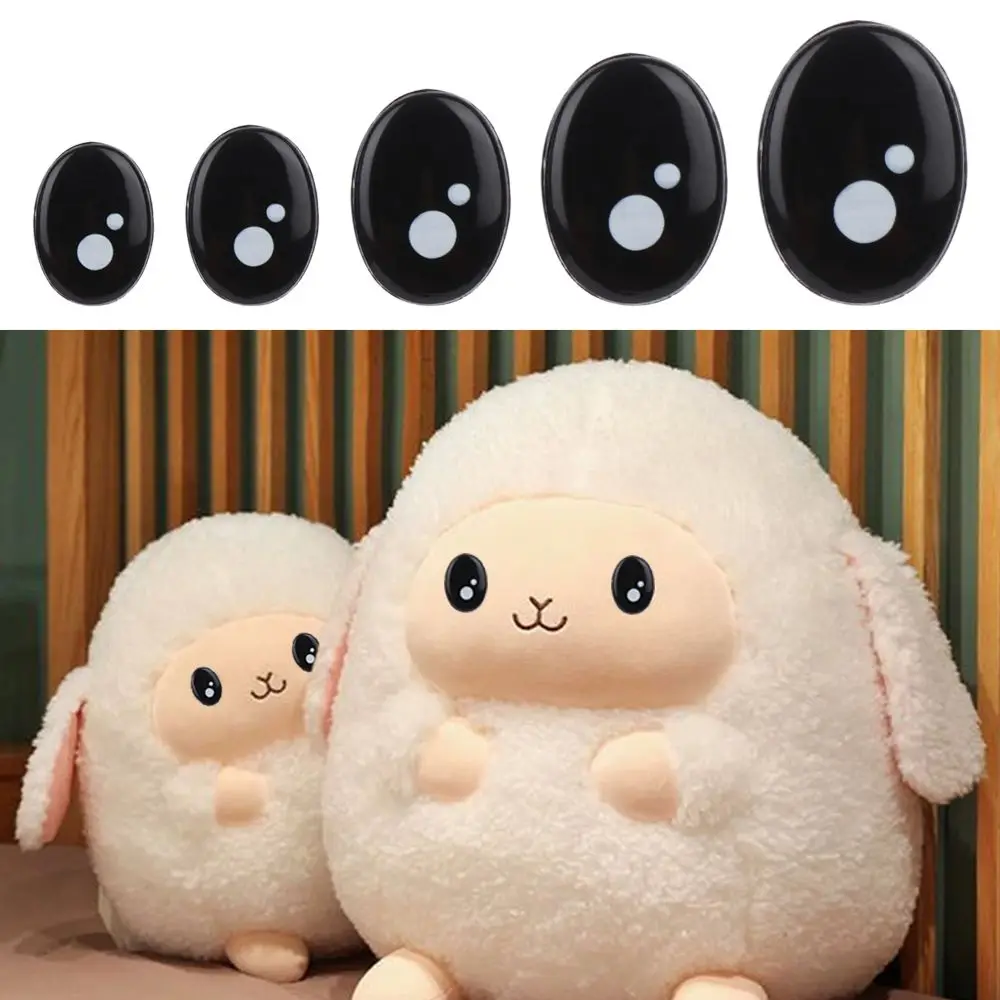 20/40pcs 7-12mm Children Kids DIY Toys Oval Safety Eyes Plush Doll Accessories For White Bear Puppet Crafts