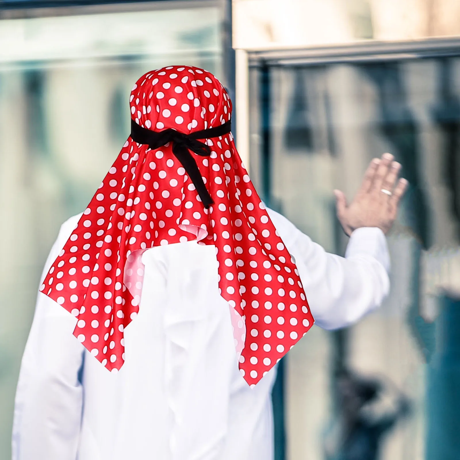 

Arabic Red Headscarf Costume Men'S White Kaftan Robe Dubai Prince Style Middle Eastern Fashion Muslim Ethnic Dress For