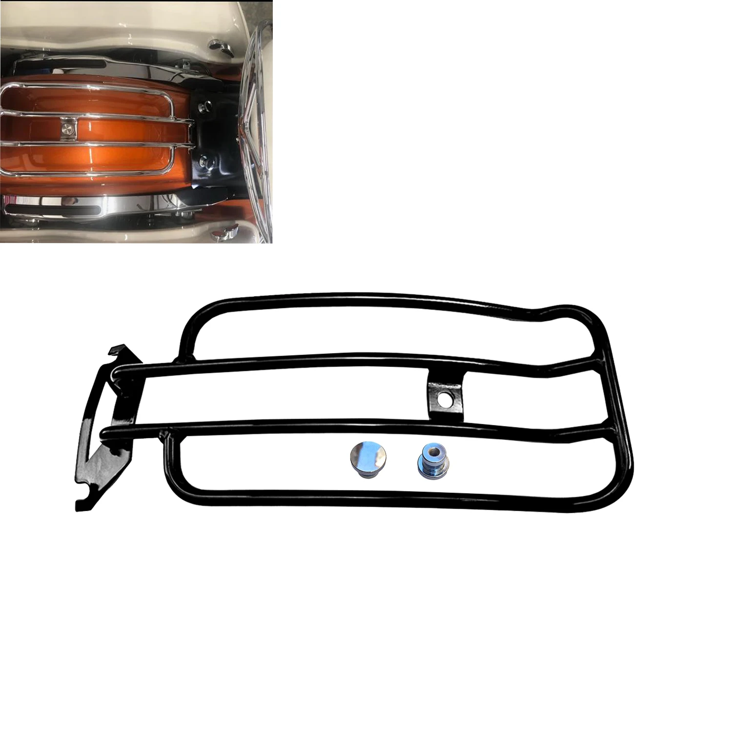 

Черное сиденье Solo, багажник, кронштейн для крепления крыла для Harley Touring Road King Electra Glide 1997-2023