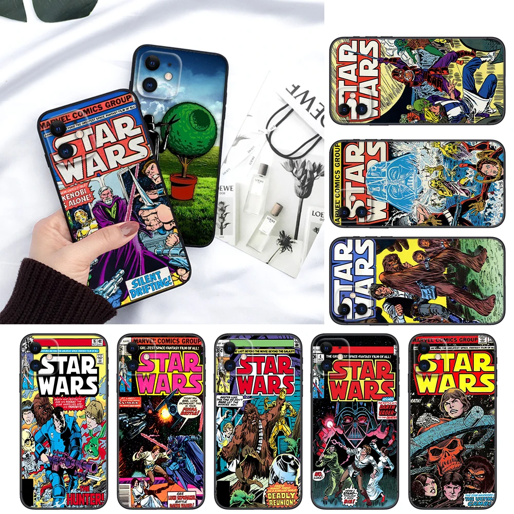 S-star W-wars marvel comics Soft Silicone Phone Case for iPhone 15 14 Plus 13 12 11 X XS XR Pro Max Mini 8 7 Plus