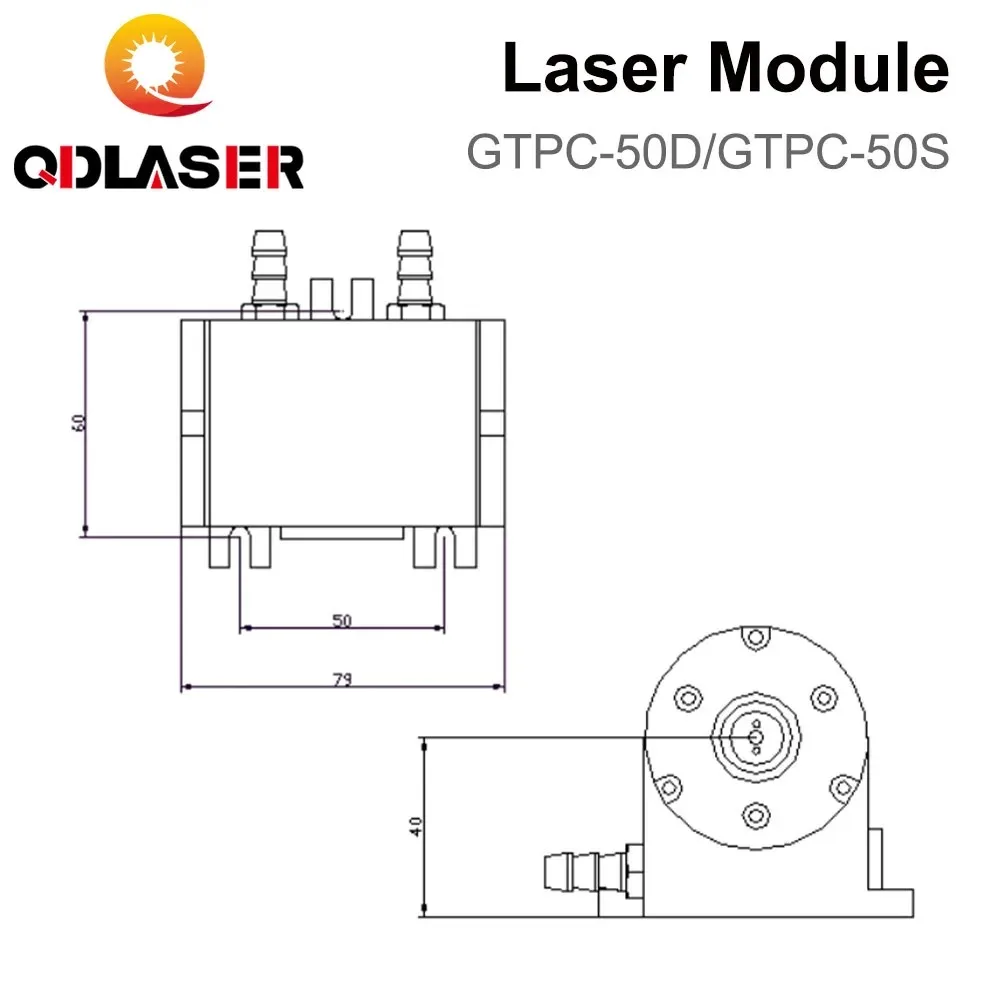 QDLASER Laser Diode Pumped Module GTPC-50S/D YAG 50W GTDC-2415 / GTDC-2420 Forward Voltage ≤18V for Laser Marking Machine