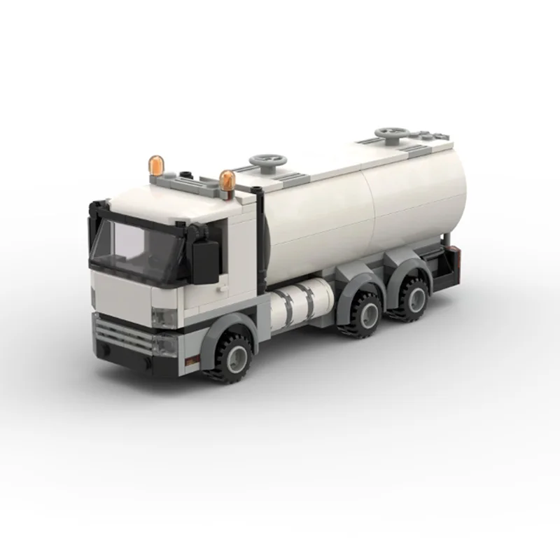 Stadt Auto Modell MOC Bausteine Heavy-Duty Öl Tank Lkw Modulare Technologie Kinder Urlaub Geschenke Montieren Spielzeug Anzug