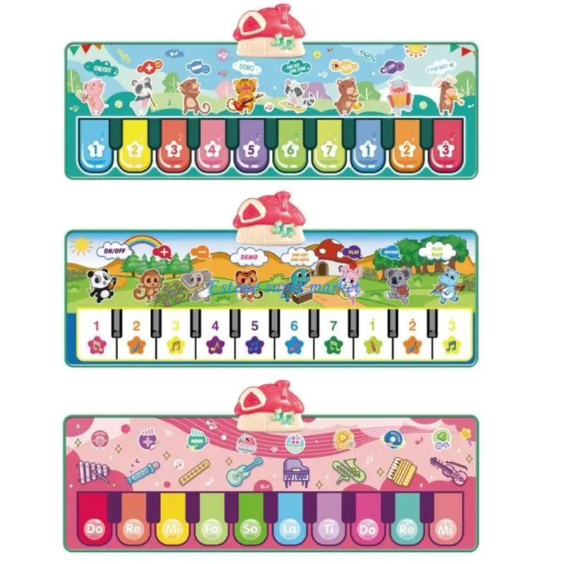 

090B Kids Simulation Electric Piano Mat Portable ExerciseToys with 28 Sounds