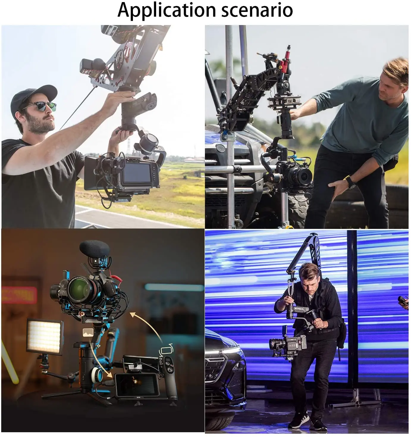 Zhiyun Crane 3S Pro 3แกน Gimbal Stabilizer สนับสนุน6.5KG DSLR กล้องถ่ายวิดีโอกล้องสำหรับ Nikon canon