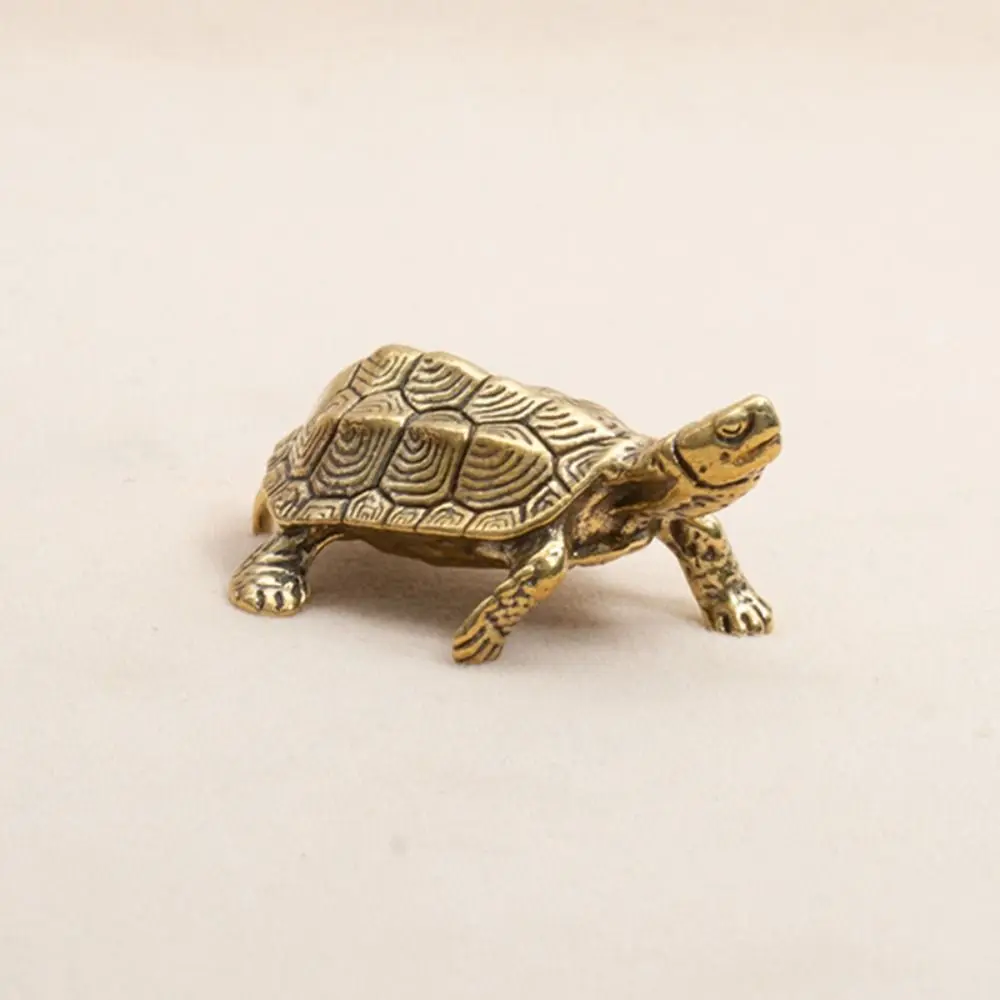 Personal Collection Tea Pet Craft Gift Longevity Turtle Brass Tortoise Turtle Figurines Desktop Ornaments Tortoise Statue