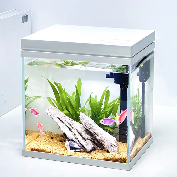 Relaxlines Customizable Ecological Desktop Small Aquarium Living Room Glass Fish Tank With Led Light