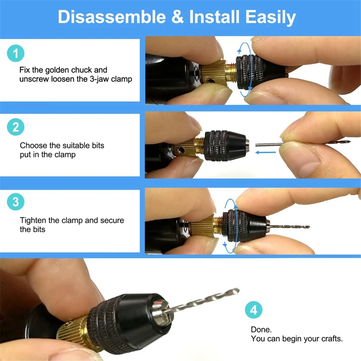 Imagem -03 - Resina Elétrica Broca Setmulti-purpose Pin Vise Broca de Mão Suprimentos para Resina Madeira Jóias Plástico