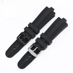Matte Comfortable Waterproof Silicone Rubber 22x7mm Watchbands for Bvlgari Diagono Special Convex Interface Watches Accessories