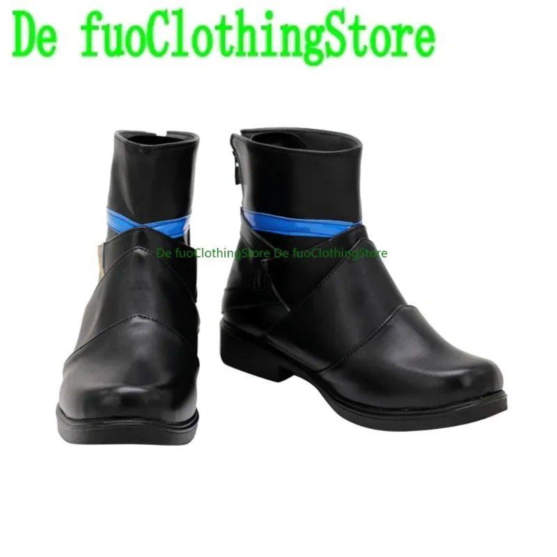 Defuo Genshin Impact Dainsleif Scarpe Cosplay Stivali Gioco Anime Gioco di ruolo Puntelli per feste di Halloween Scarpe Stivali