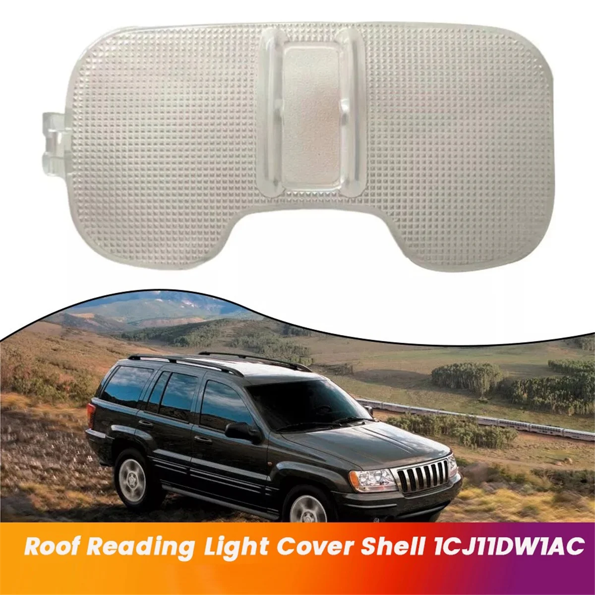 Car Inside Roof Light Cover Shell 1CJ11DW1AC for Jeep Compass Patriot 2010-2017 Pickup Reading Lamp