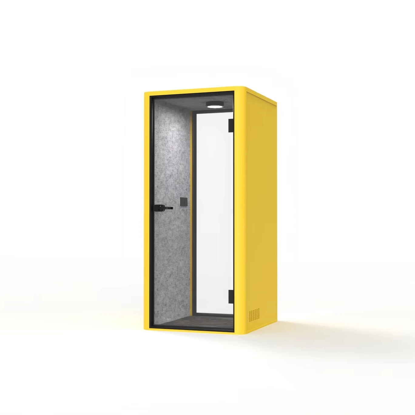 A durable and versatile soundproof office cabin with a modern design that is mobile