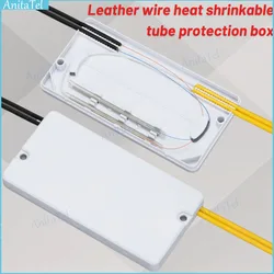 10pcs/lot Optical Fiber Protection Box FTTH Drop Cable Protection Box Heat Shrink Tubing Protect Fiber Splice Tray 2 Into 2 Out