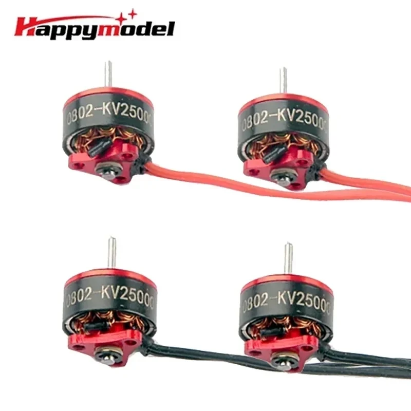 Hot 4PCS Happymodel SE0802 0802 1-2S 16000KV 19000KV 22000KV 25000KV Brushless Motor for Mobula7 Snapper7 Mobula6 RC Quadcopter