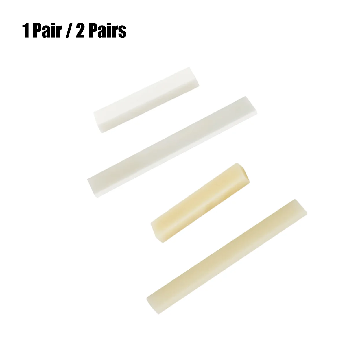 Miwayer Blank Buffalo Bone Guitar Nut & Saddle, 1 Pair / 2 Pairs Durable Guitar Replacement Parts