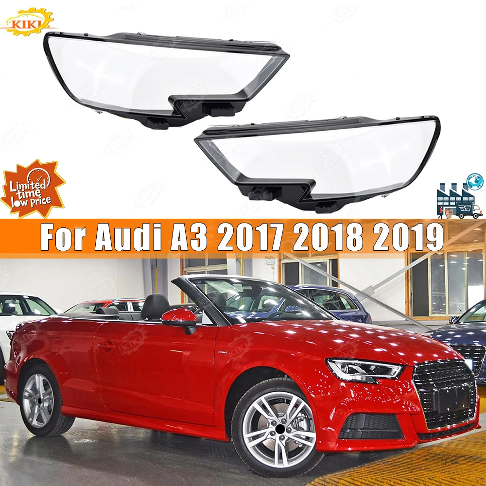 

Подходит для Audi A3 2017 2018 2019, акриловый абажур, прозрачный корпус передней фары, накладка на дневные ходовые огни