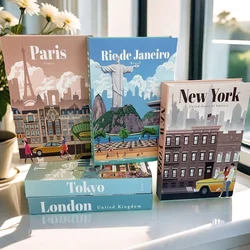 Paris New York Luxury Fake Book Storage Box London Decorative Books Home Decor Coffee Table Bedroom Ornament Interior Decoration