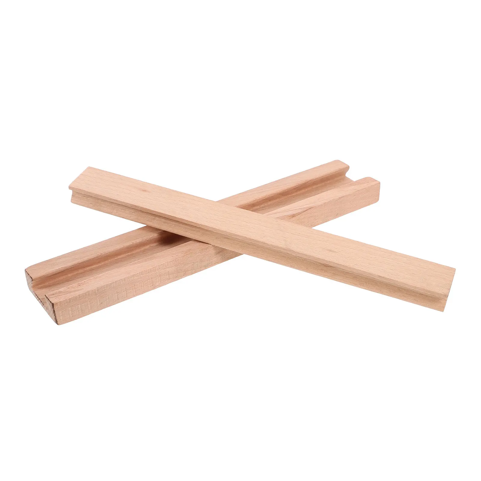 Wood Drawer Slides Solid Wood Classic Traditional Center Guide Track Dresser Drawer Glide Replacement Part for Cupboards Beds