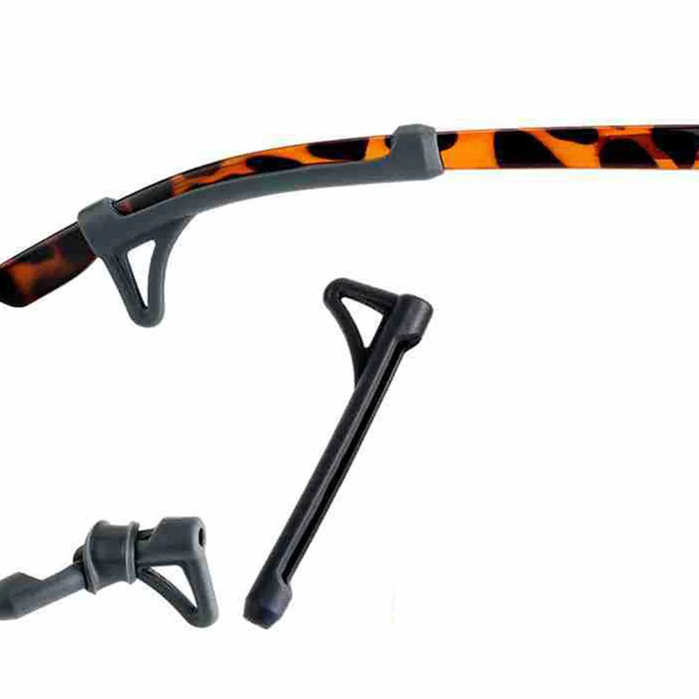 1 set Anti-Slip Silicone Glasses Ear Hooks 1 Set Black For Sports Running Fitness Eyewear Retainer Accessories