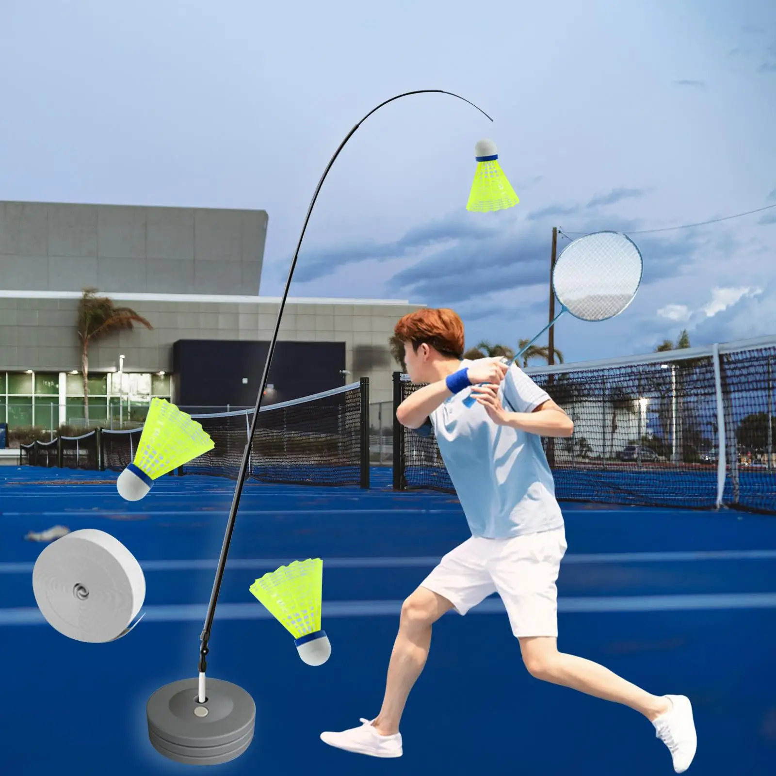 

Self Practice Trainer Aid Single Badminton Training Device for Beginner