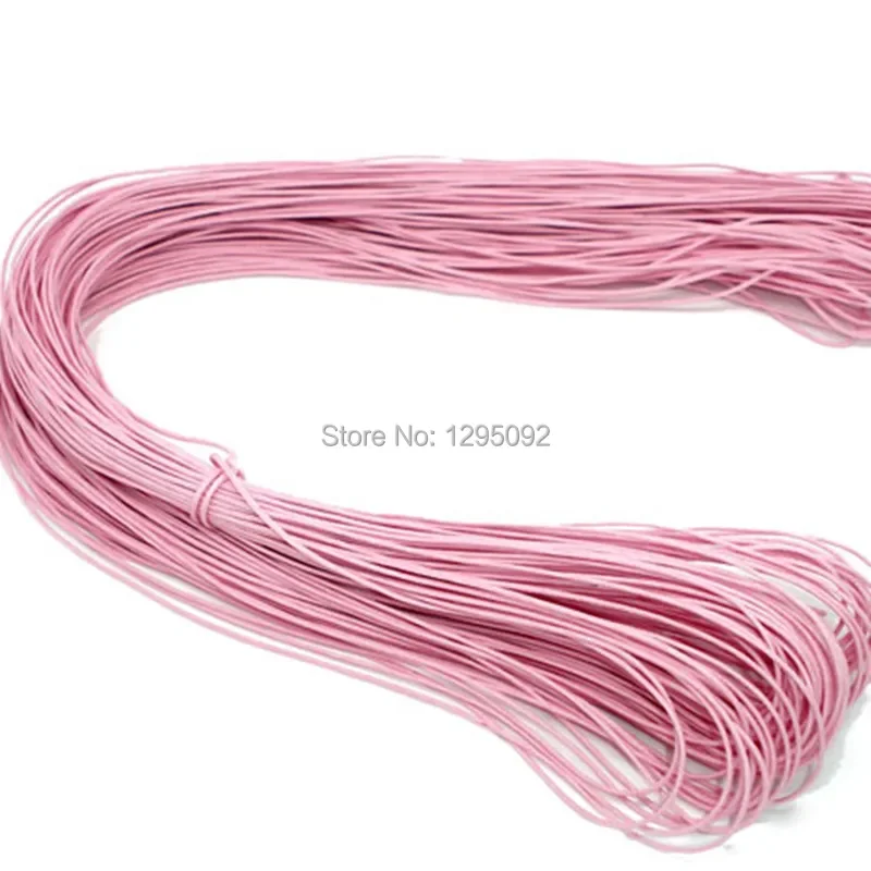 5 Rolls (5x80M) Wholesale Multifunction Cord Waxed Rope Cotton Pink DIY Jewelry Making 1.5mm