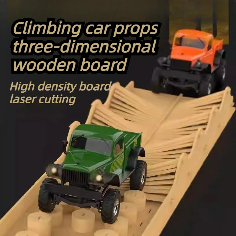 1/18 1/24 Scale Wooden Single-Plank Bridge Parts for RC Crawler Off-Road Vehicles Multifunctional Combination Track Props