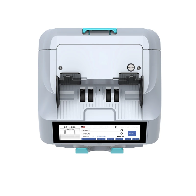 Contadora y Clasificadora de Billetes de Valor Mixto con Dos Compartimentos, Máquina Contadora de Efectivo de Alta Eficiencia con Doble CIS