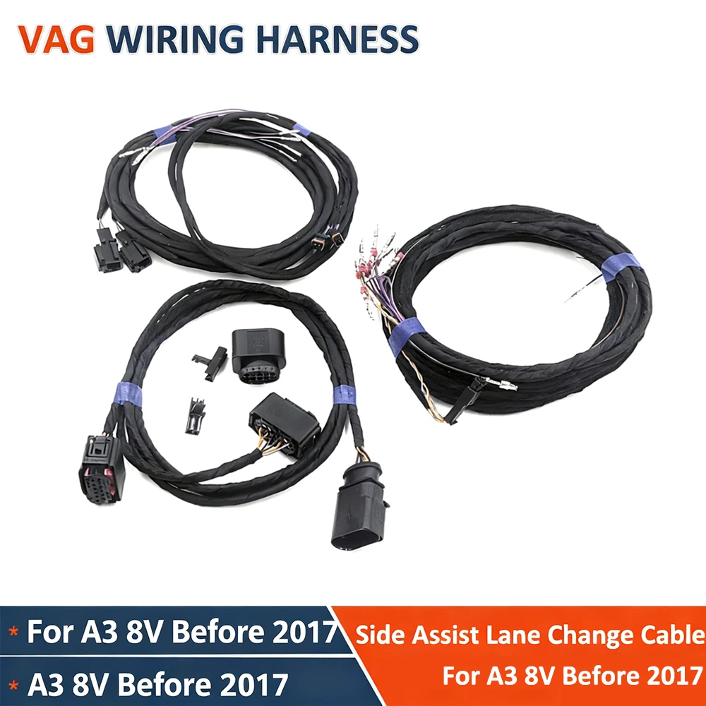 

Для Audi A3 8 В до 2017 г., кабель бокового вспомогательного жгута слепых зон, смена полового пятна