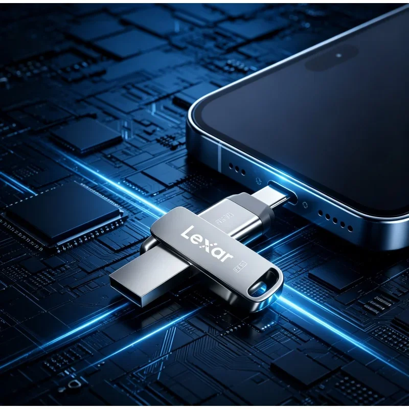 Dual Interface USB‑A & Type‑C Flash Drive High‑Speed Metal U Disk For Smartphone Laptop PC Data Storage Backup