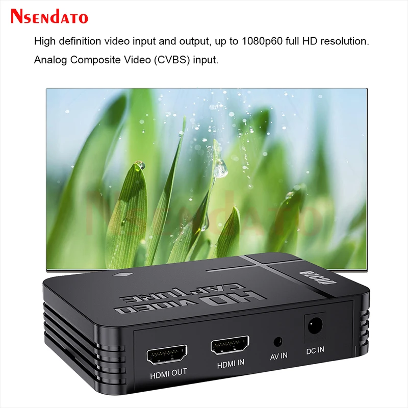 Ezcap288 HDMI AV Video Capture Video Record Card 1080P Analog Video Audio to Digital Video HDMI Recorder Box Save to USB For PS4