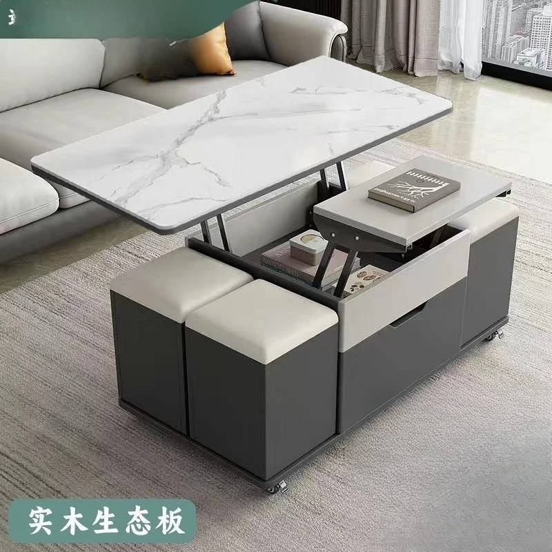 طاولة شاي متعددة الوظائف، شقة صغيرة، طاولة شاي، غرفة المعيشة المنزلية، طاولة شاي متكاملة لرفع الوجبات