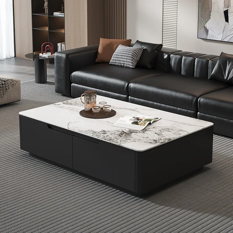 リビングルームモダン収納コーヒーテーブル安い美的ユニークなディナーデザイナーサイドテーブルライティングメサ補助家具