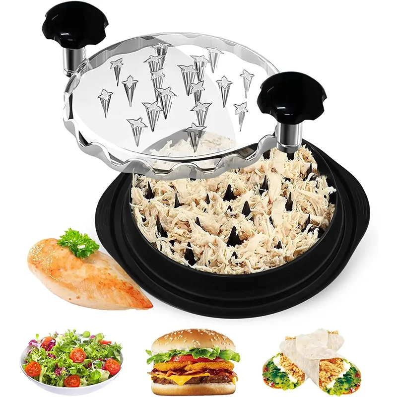 Chicken Shredder Tool Transparent Cover Meat Breast Shredding Separation Mincing Grinder Machine For Shredding Chicken Pork Beef