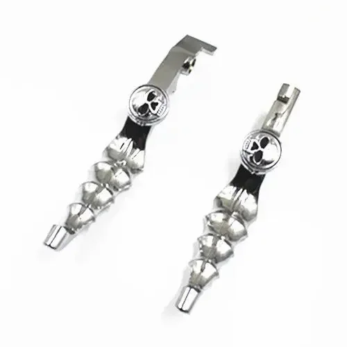 Pair Motorcycle Chrome Skull Brake Clutch Levers For Honda Shadow 400 600 750 1100 CBR600 F1 F2 F3 F4 F4i