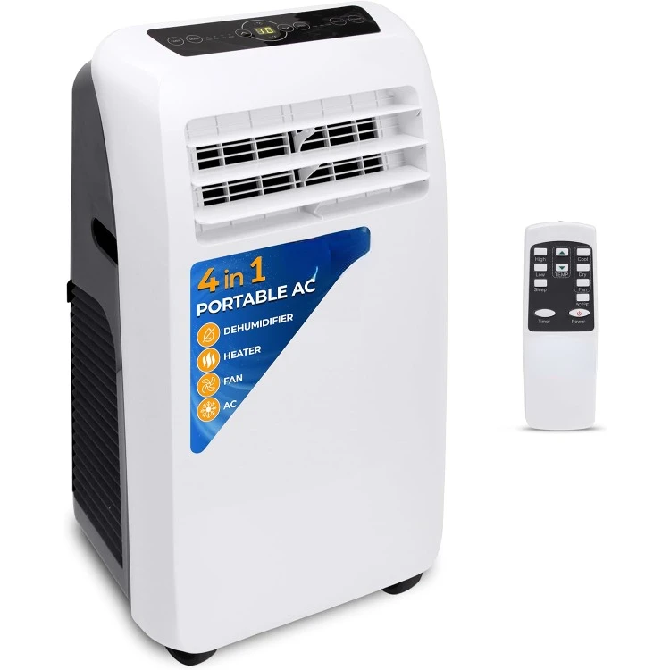 

Small Air Conditioner Portable 10,000 BTU with Built-in Dehumidifier + Heat - Portable AC unit for rooms up to 450 sq ft