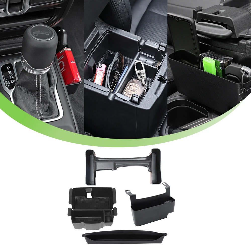 

Gear Shift Copilot Grab Handle Center Console Armrest Interior Storage Box Organizer for Jeep Wrangler JL Gladiator JT 2024 2025