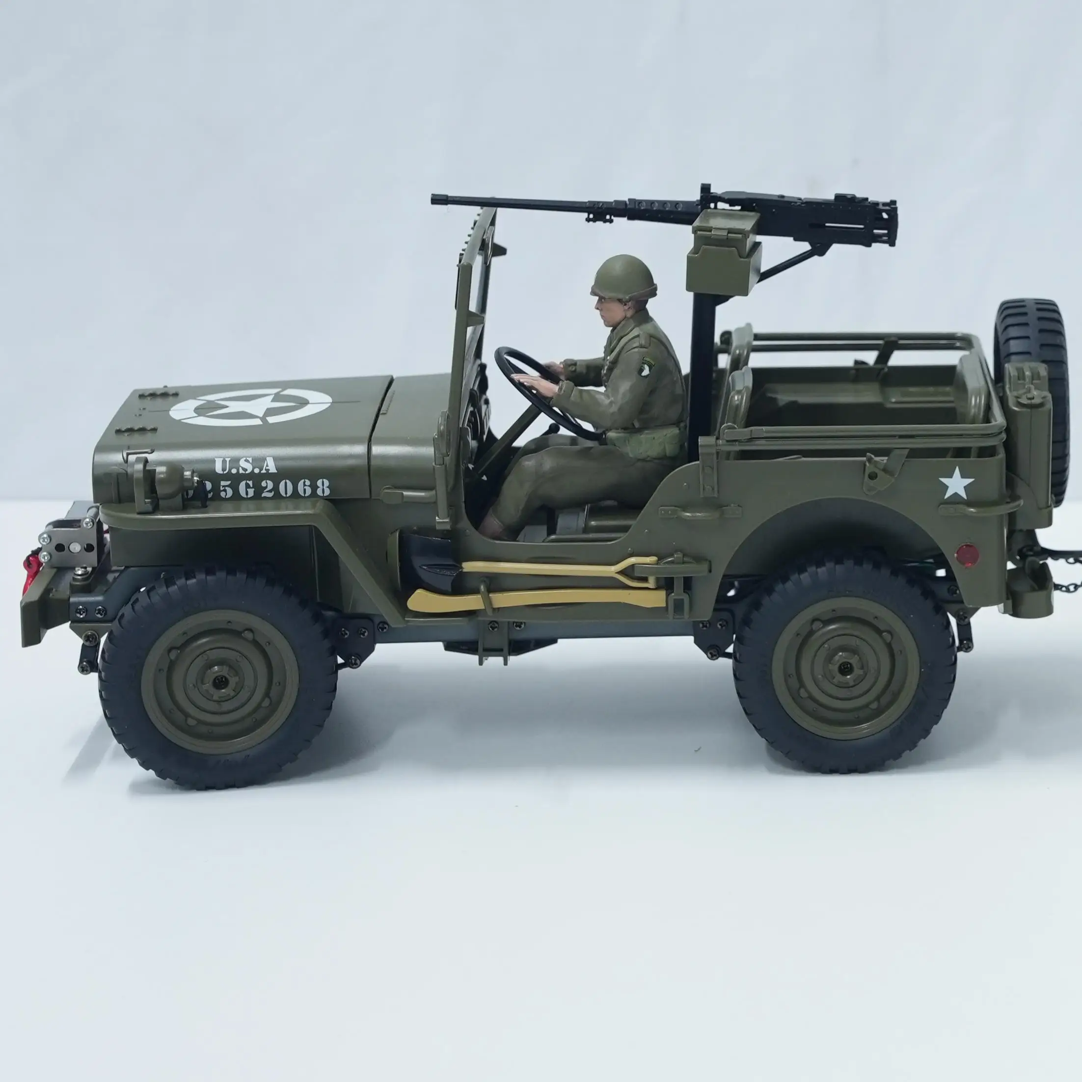 Upgrade-Zubehörteile für JJRC C8815 Anhänger Soldat Winde Baldachin Metallantriebswelle Stoßdämpfer Stahlblechteile für C8815 RC Auto – Detail 2